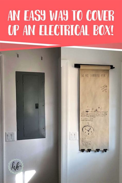 electrical box cover ideas|something to cover electrical panel.